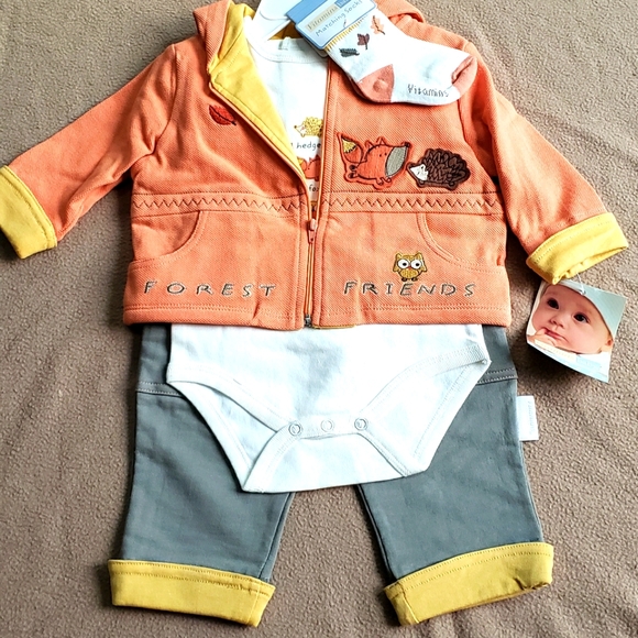 Infant Boy's 4-pc Forest Friends Pant Set - Picture 5 of 5